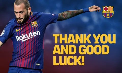 CHÍNH THỨC: Aleix Vidal rời Barcelona với giá rẻ mạt