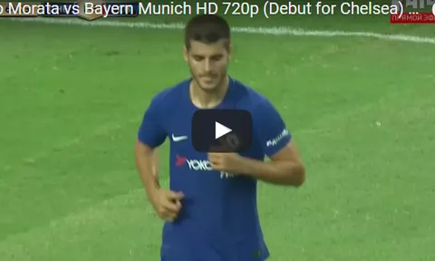 Alvaro Morata chính thức chơi trận đầu tiên cho The Blues