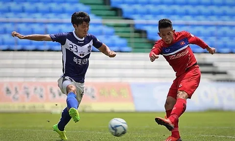 Đức Chinh, Hồng Duy 'tỏa sáng' U22 Việt Nam hạ đẹp CLB Hàn Quốc