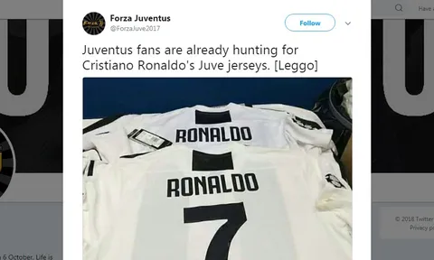 Áo của Ronaldo đang 'xâm chiếm' thành Turin