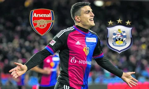 Arsenal cạnh tranh với Huddersfield vì sao chạy cánh Basel