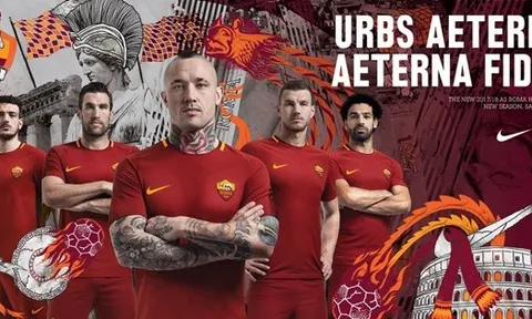 AS Roma tung áo đấu 'chất lừ' mùa 2017/18