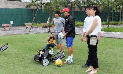 U19 Việt Nam được trang bị máy bắn bóng hiện đại