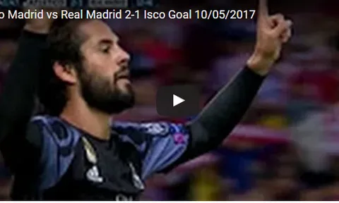 Bàn rút ngắn tỉ số của Isco cho Real Madrid