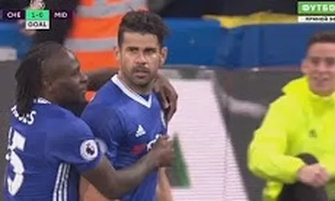 Bàn thắng mở tỷ số của Diego Costa vs Middlesbrough