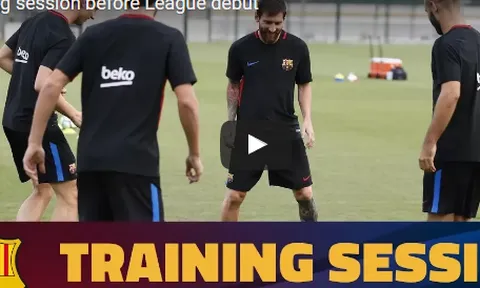 Barca và những đôi chân nặng nề bước ra sân tập