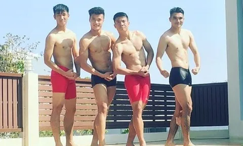 Đọ body vạm vỡ của Đặng Văn Lâm, Bùi Tiến Dũng và các đồng đội
