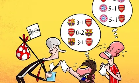 Biếm họa: Barca và Bayern thương nhớ Arsenal