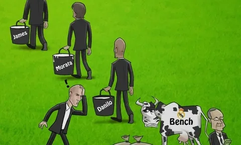 Biếm họa: Perez mải đếm tiền bán sữa 'bò dự bị'