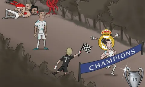BIẾM HỌA: Ronaldo ngơ ngác nhìn Bale gánh Real Madrid
