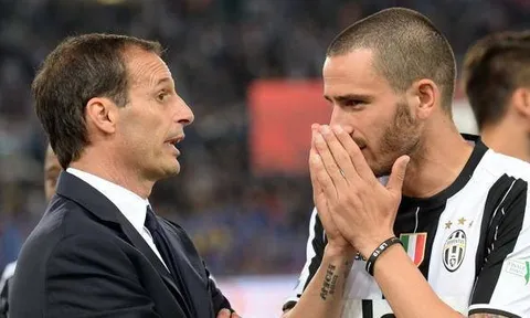 Bố già Moggi khẳng định có mâu thuẫn giữa Bonucci và Allegri