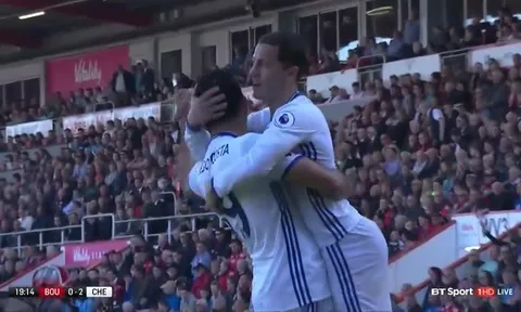 Bournemouth 1-3 Chelsea (Vòng 32 Ngoại hạng Anh)
