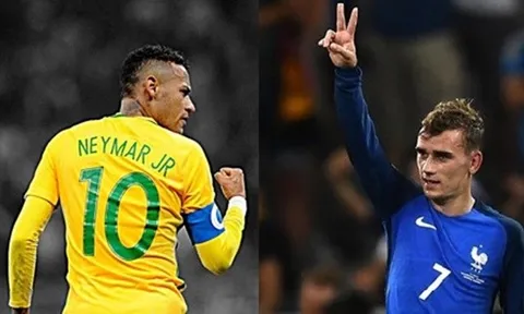 Brazil - Pháp: Cuộc đối đầu đáng chờ đợi tại World Cup 2018