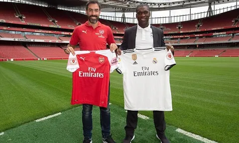 Các huyền thoại Arsenal-Real hâm nóng đại chiến tại London