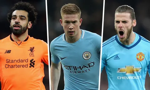 Cầu thủ hay nhất Premier League 2017/18: De Gea đấu Kane, Salah