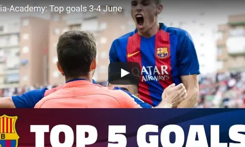 Cầu thủ trẻ Barca thi nhau lập siêu phẩm