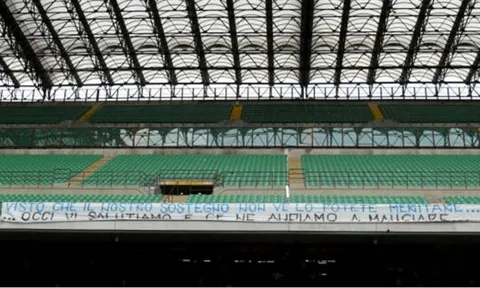 CĐV Inter CHÍNH THỨC quay lưng, sân Giuseppe Meazza ngày càng lạnh lẽo