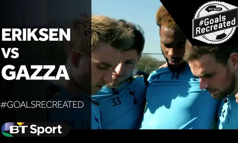Christian Eriksen vã mồ hôi tái hiện siêu phẩm hạ gục Arsenal