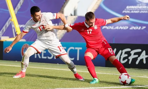 Chùm ảnh: U21 Serbia và U21 Macedonia tự làm khó nhau