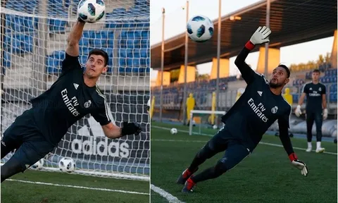 Courtois đọ găng với Navas; Modric đập tan tin đồn ra đi