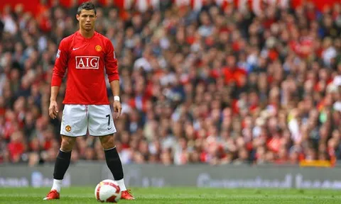 Cristiano Ronaldo khi còn khoác áo Man United
