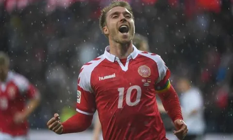 Cú sút 'cháy lưới' tuyển Đức của Christian Eriksen (giao hữu)