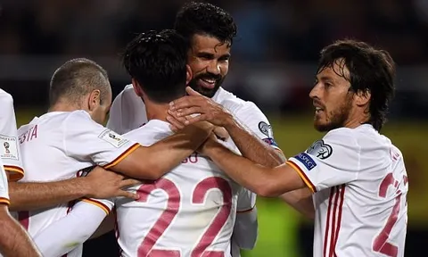 Chùm ảnh: Dàn sao Ngoại hạng Anh giúp La Roja hạ sát Macedonia