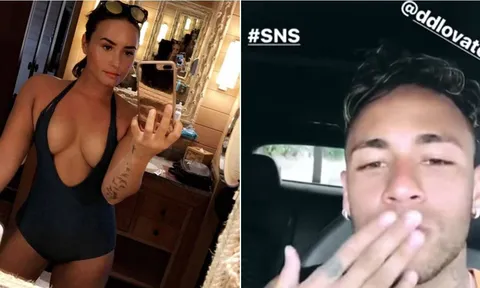 Đá Bruna, Neymar thả thính "danh ca" Demi Lovato