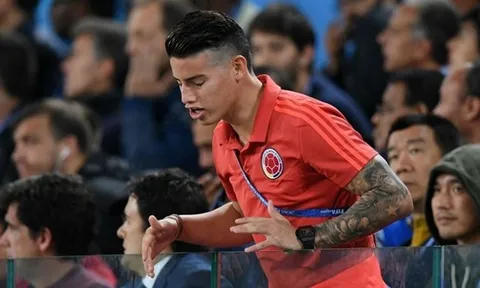 Colombia thất bại, James Rodriguez sụp đổ