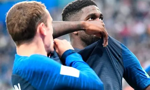 Đánh bại Fellaini khi không chiến, Umtiti đưa Pháp tiến gần chức vô địch