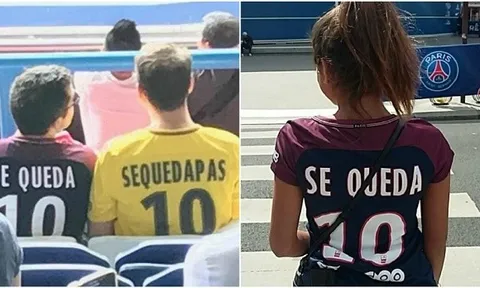 Đến lượt cổ động viên PSG dùng Neymar 'đá đểu' Pique