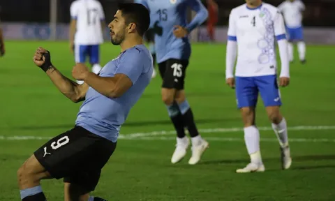 Suarez ghi bàn, Uruguay thắng đậm Uzbekistan