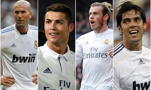 Điểm lại 10 ngôi sao đắt giá nhất trong lịch sử Real Madrid