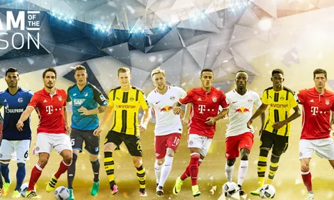 Đồ họa cuộc bầu chọn đội hình tiêu biểu Bundesliga 2017/18