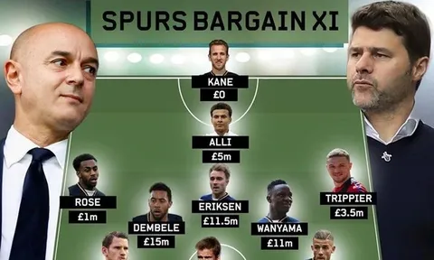 Đội hình 80 triệu bảng giành ngôi á quân NH Anh của Tottenham