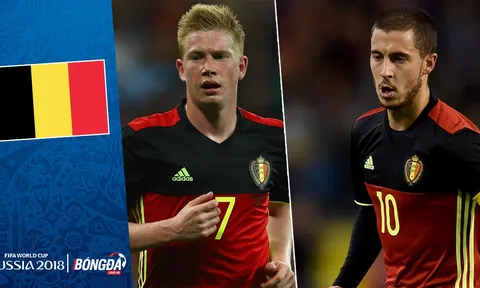 Đội hình ĐT Bỉ tham dự World Cup 2018