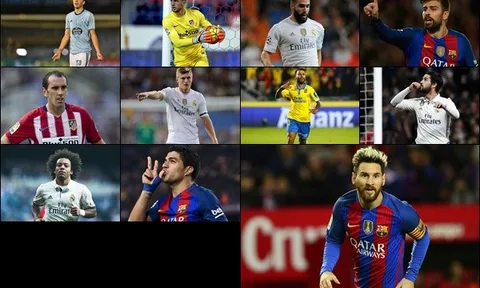 Đội hình tiêu biểu La Liga 2016/17: Không Ronaldo, không Ramos!