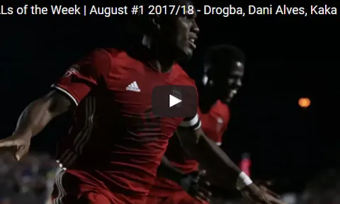 Drogba, Alves và những bàn thắng đẹp nhất tuần