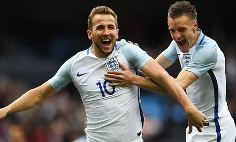 Tuyển Anh: Kane - Vardy là cặp song sát lợi hại