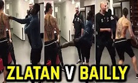 Eric Bailly cả gan dám đá Ibrahimovic trong phòng thay đồ