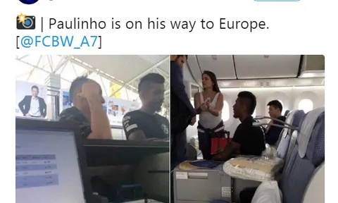 Fan Barcelona khóc thét vì Paulinho đã lên máy bay