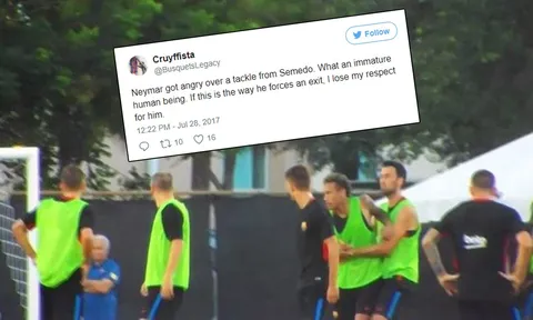 Fan Barcelona nói gì về vụ đánh nhau của Neymar?