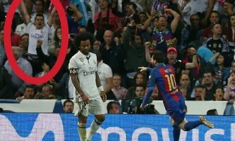 Fan Real gây sốc khi ăn mừng bàn thắng của Messi tại Bernabeu
