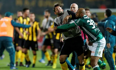 'Thùng rác vàng' Brazil đấm cầu thủ Penarol ở Copa Libertadores
