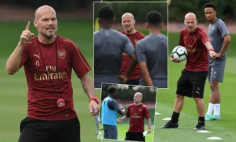 Freddie Ljungberg hầm hố trên sân tập Arsenal