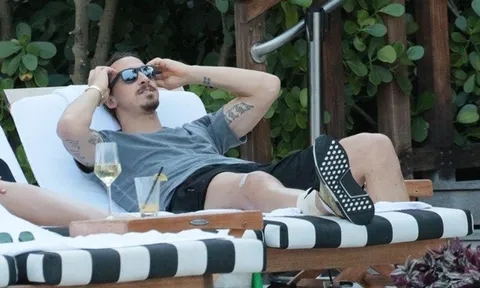 Gác lại nỗi buồn chấn thương, Ibra đi nghỉ ở Miami