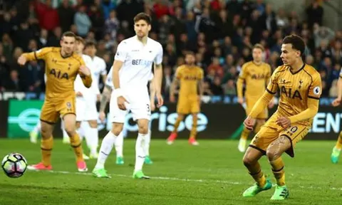 Ghi 2 bàn trong phút bù giờ, Tottenham ngược dòng không tưởng trước Swansea