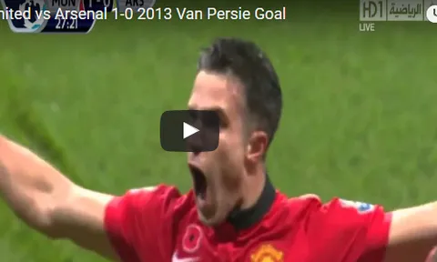 Ghi bàn vào lưới Arsenal, Van Persie ăn mừng điên cuồng