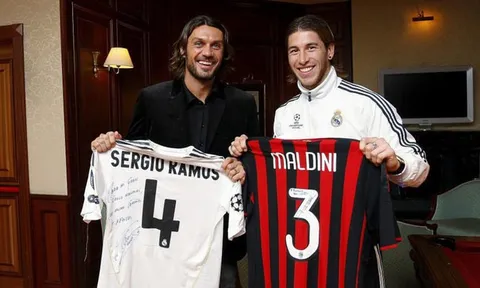 Giải nghệ 9 năm, Maldini vẫn khiến Ramos phải 'ngả mũ'