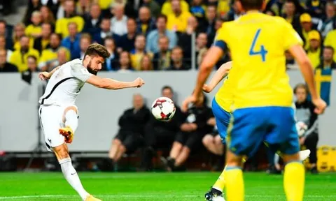 Giroud lập siêu phẩm làm cháy lưới Thuỵ Điển